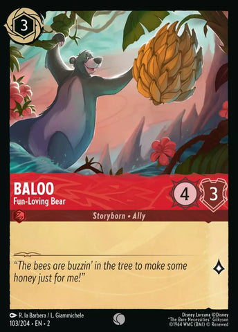 103/204 - Baloo, Fun-Loving Bear - Common Non-Foil
