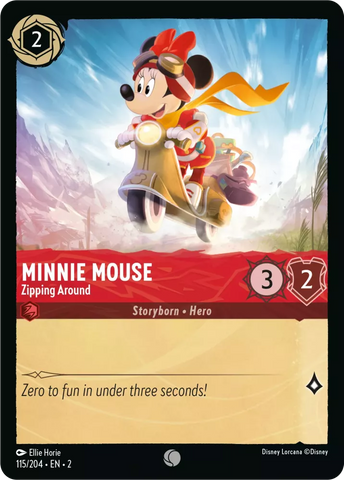 115/204 - Minnie Mouse, Zipping Around - Common Non-Foil