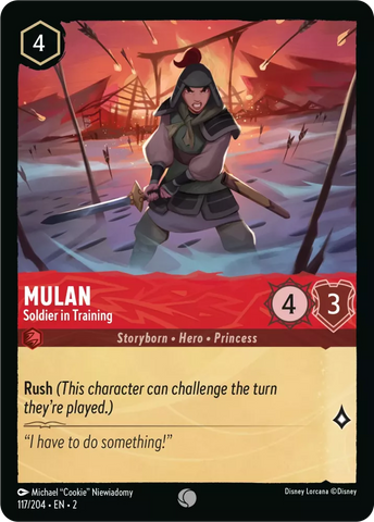 117/204 - Mulan, Soldier in Training - Common Non-Foil