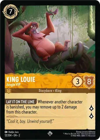 12/204 - King Louie, Jungle VIP - Super Rare Non-Foil