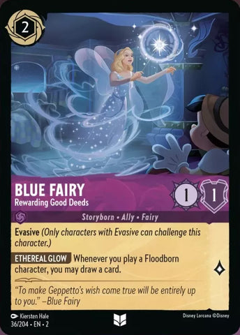 36/204 - Blue Fairy, Rewarding Good Deeds - Uncommon Non-Foil
