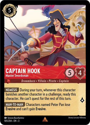 Captain Hook - Master Swordsman (105/204) [Into the Inklands]