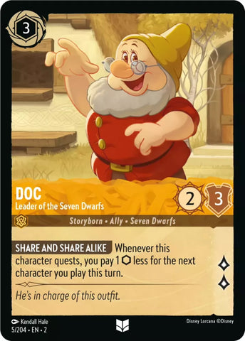 5/204 - Doc, Leader of the Seven Dwarfs - Uncommon Non-Foil