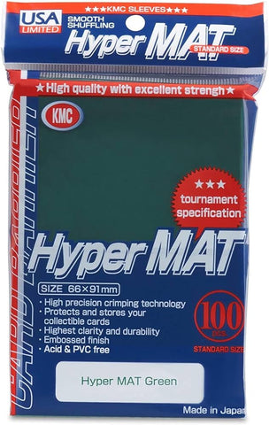KMC - Hyper Matte: Green - 100ct Sleeves