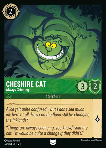 74/204 - Cheshire Cat, Always Grinning - Uncommon Non-Foil