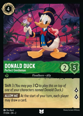 77/204 - Donald Duck, Perfect Gentleman - Uncommon Non-Foil