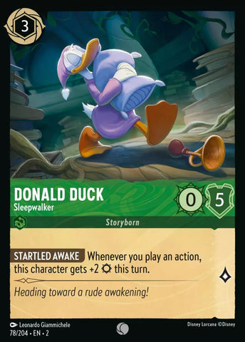 78/204 - Donald Duck, Sleep Walker - Common Non-Foil