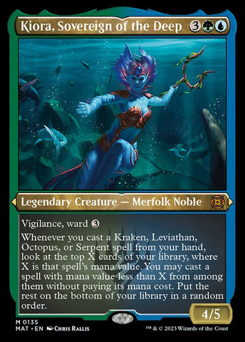 MAT-0135 - Kiora, Sovereign of the Deep - Etched Foil Mythic - NM