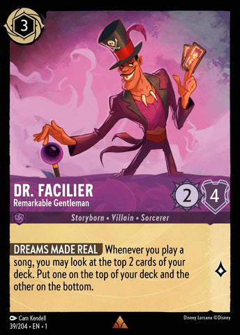 39/204 - Dr. Facilier - Remarkable Gentleman - Rare Non-Foil
