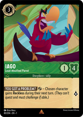 80/204 - Iago - Loud-Mouthed Parrot - Rare Non-Foil