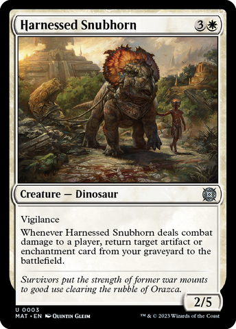 MAT-0003 - Harnessed Snubhorn - Non Foil Uncommon - NM