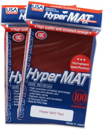 KMC - Hyper Matte: Red - 100ct Sleeves