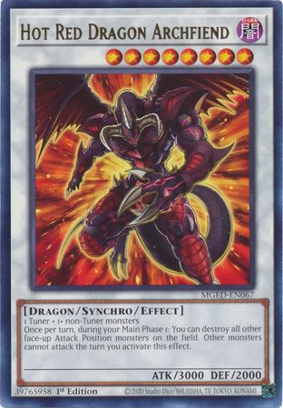 MGED-EN067 - Hot Red Dragon Archfiend - Rare 1st Edition - NM