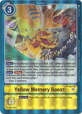 P-037 - Yellow Memory Boost! - Super Rare - NM