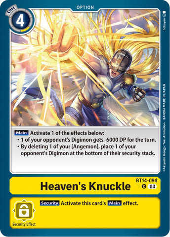 Heaven's Knuckle [BT14-094] [Blast Ace]