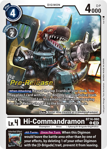 Hi-Commandramon [BT14-060] [Blast Ace Pre-Release Cards]