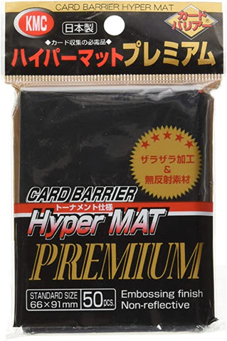 KMC Sleeves (50ct) Standard Size - Hyper Mat Premium Black