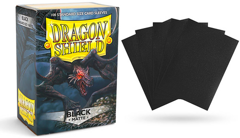 Dragon Shield - Standard Matte: Black - 100ct. Card Sleeves