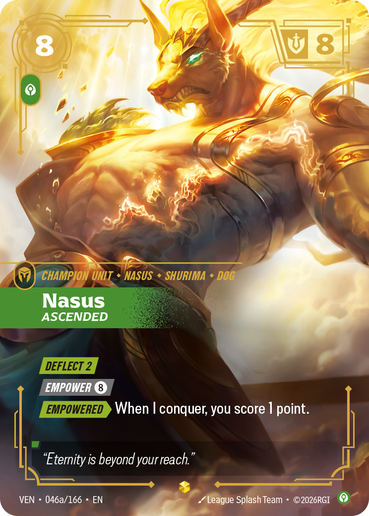 Nasus, Ascended (Alternate Art) (VEN-046a/166) [Riftbound: Vendetta]