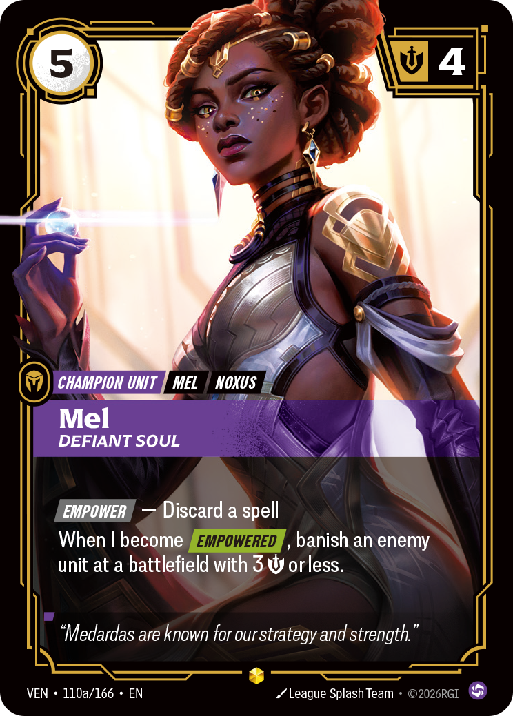 Mel, Defiant Soul (Alternate Art) (VEN-110a/166) [Riftbound: Vendetta]