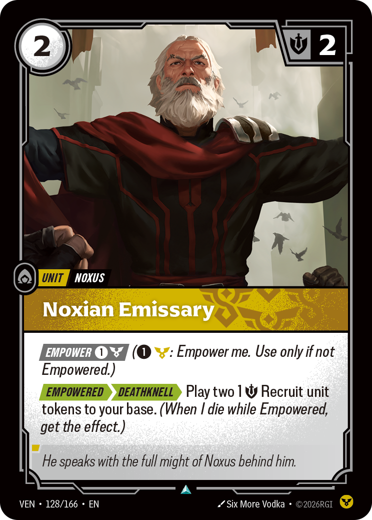 Noxian Emissary (VEN-128/166) [Riftbound: Vendetta]