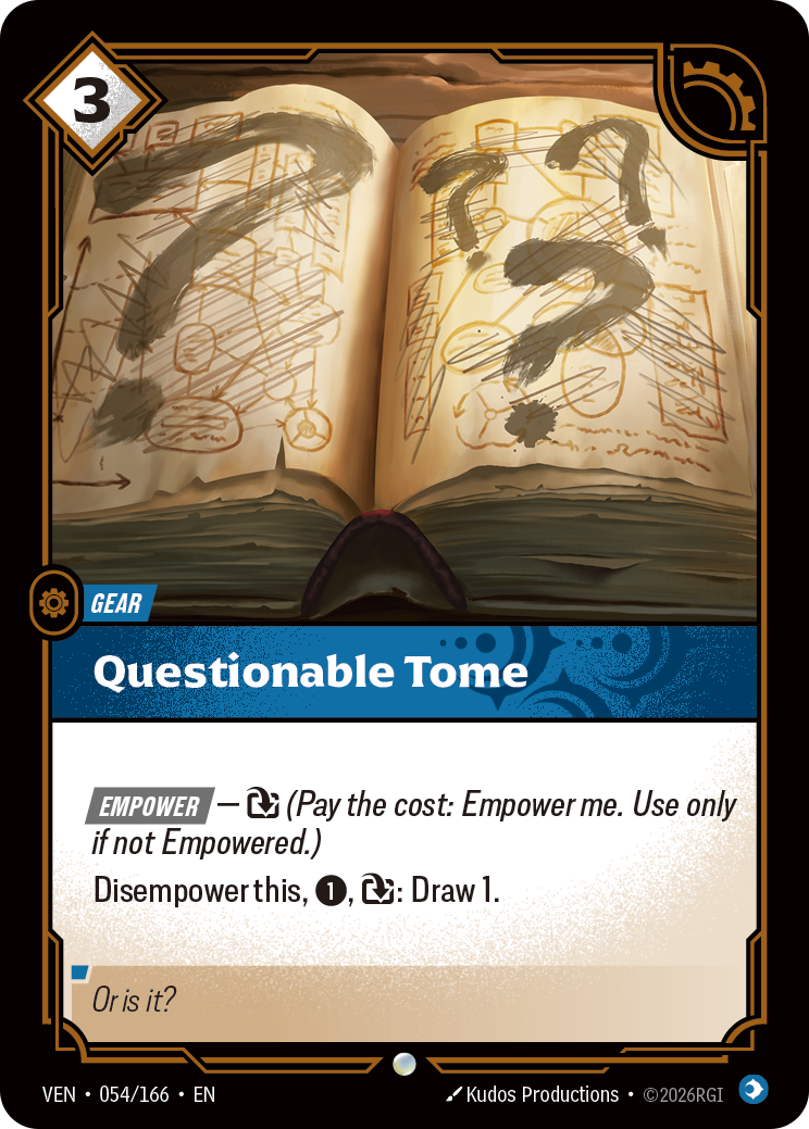 Questionable Tome (VEN-054/166) [Riftbound: Vendetta]