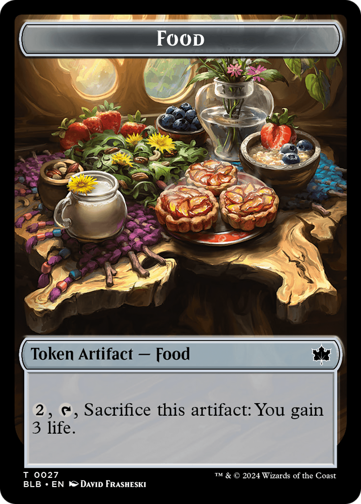 Squirrel // Food Double-Sided Token [Bloomburrow Tokens]