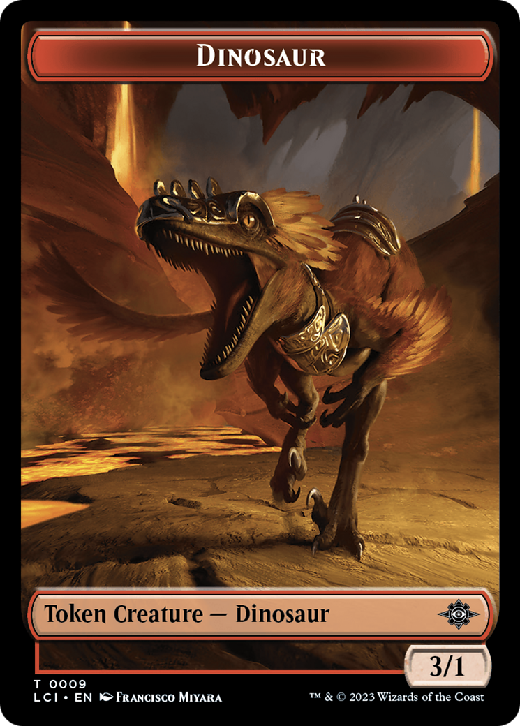 Vampire // Dinosaur (0009) Double-Sided Token [The Lost Caverns of Ixalan Tokens]