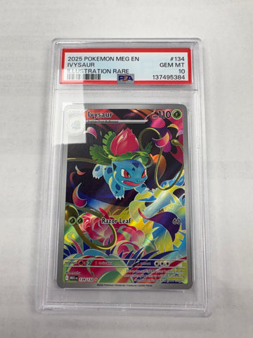 Ivysaur (Illustration Rare) - 2025 Pokemon Mega Evolution #134/132 - PSA 10
