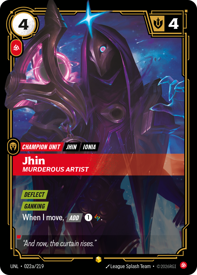 Jhin - Murderous Artist (Alternate Art) (UNL-022a/219) [Riftbound: Unleashed]