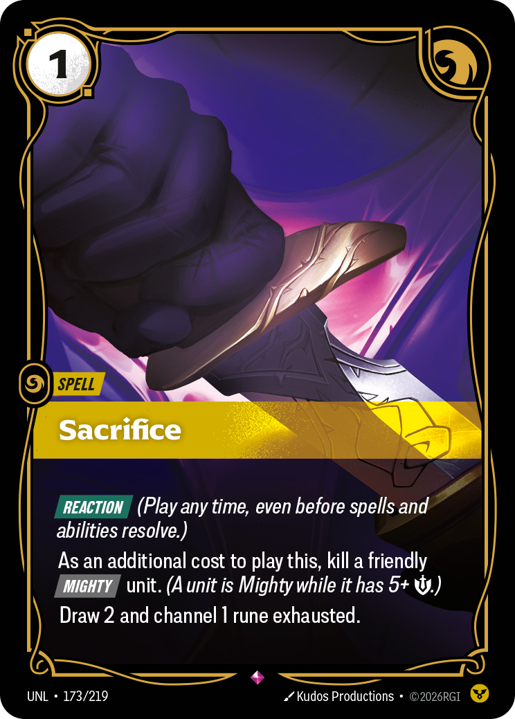 Sacrifice (UNL-173/219) [Riftbound: Unleashed]