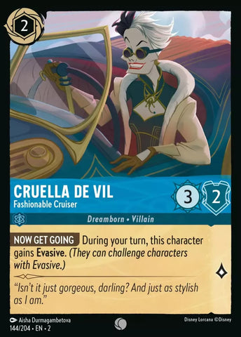 144/204 - Cruella De Vil, Fashionable Cruiser - Common Foil