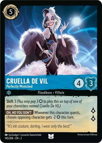 145/204 - Cruella De Vil, Perfectly Wretched - Uncommon Non-Foil