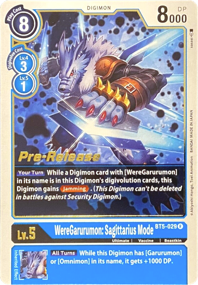 WereGarurumon: Sagittarius Mode [BT5-029] [Battle of Omni Pre-Release Promos]