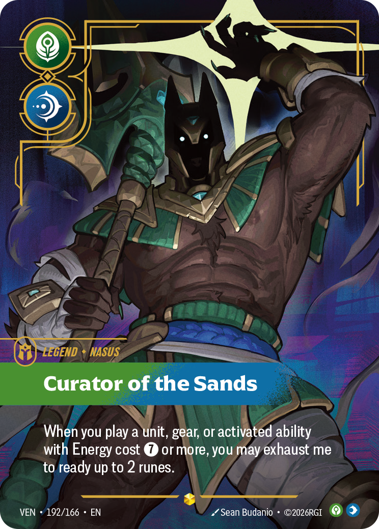 Nasus - Curator of the Sands (Overnumbered) (VEN-192/166) [Riftbound: Vendetta]