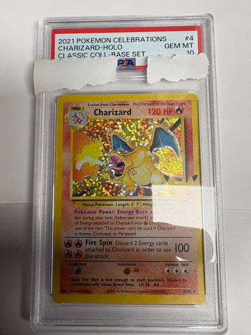 Charizard-Holo - 2021 Pokemon Celebrations #4 - PSA 10