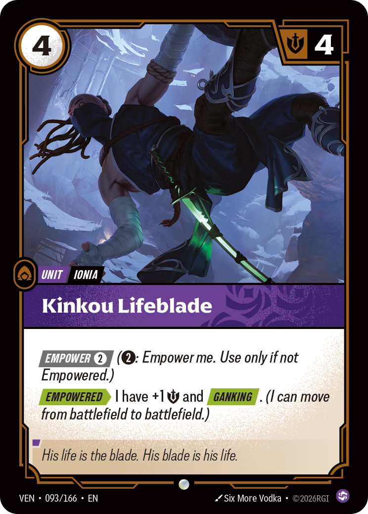 Kinkou Lifeblade (VEN-093/166) [Riftbound: Vendetta]