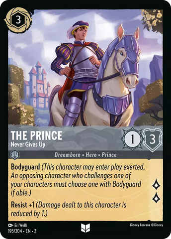 195/204 - The Prince, Never Gives Up - Uncommon Non-Foil