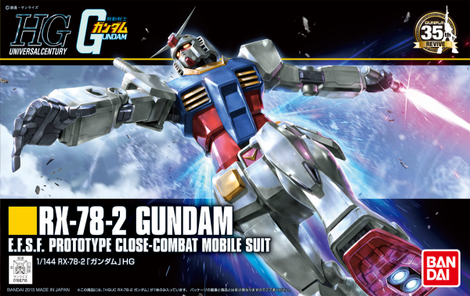 Bandai - Mobile Suit Gundam: RX-78-2 Gundam - 1/144 High Grade Model Kit