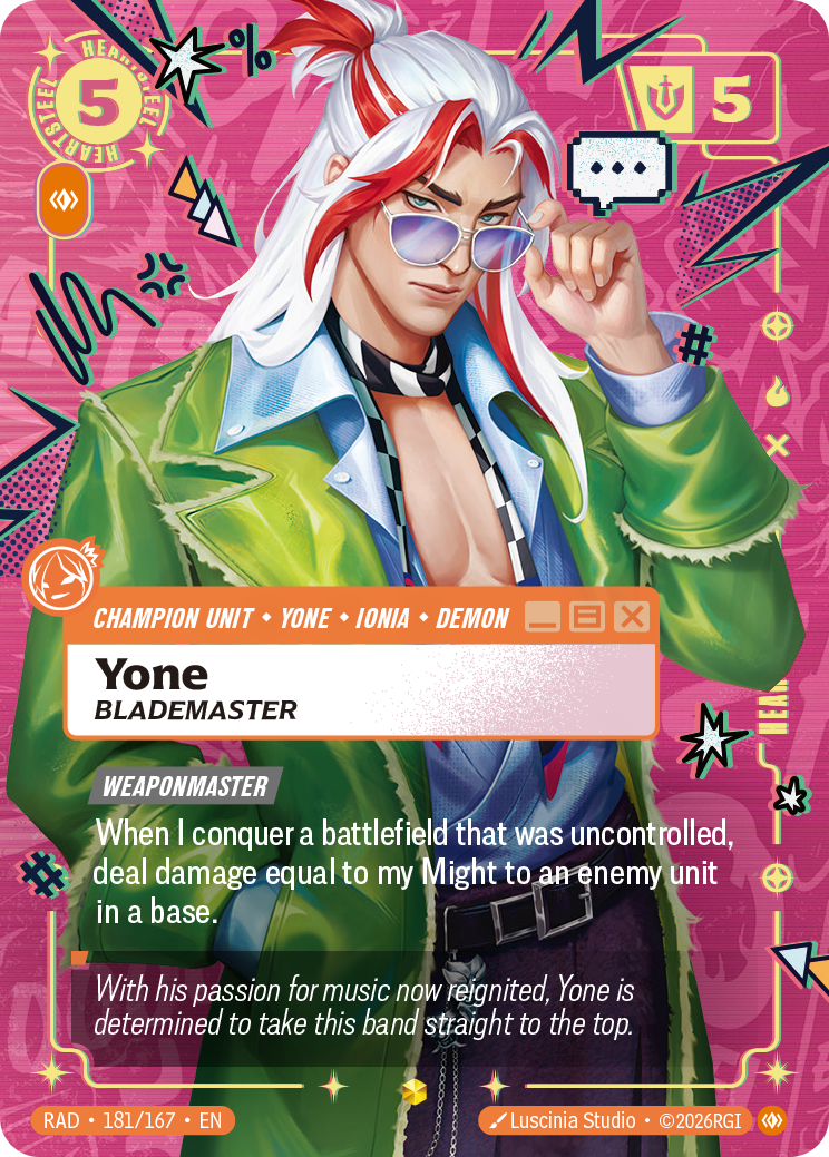Yone, Blademaster (Overnumbered) (RAD-181/167) [Riftbound: Radiance]