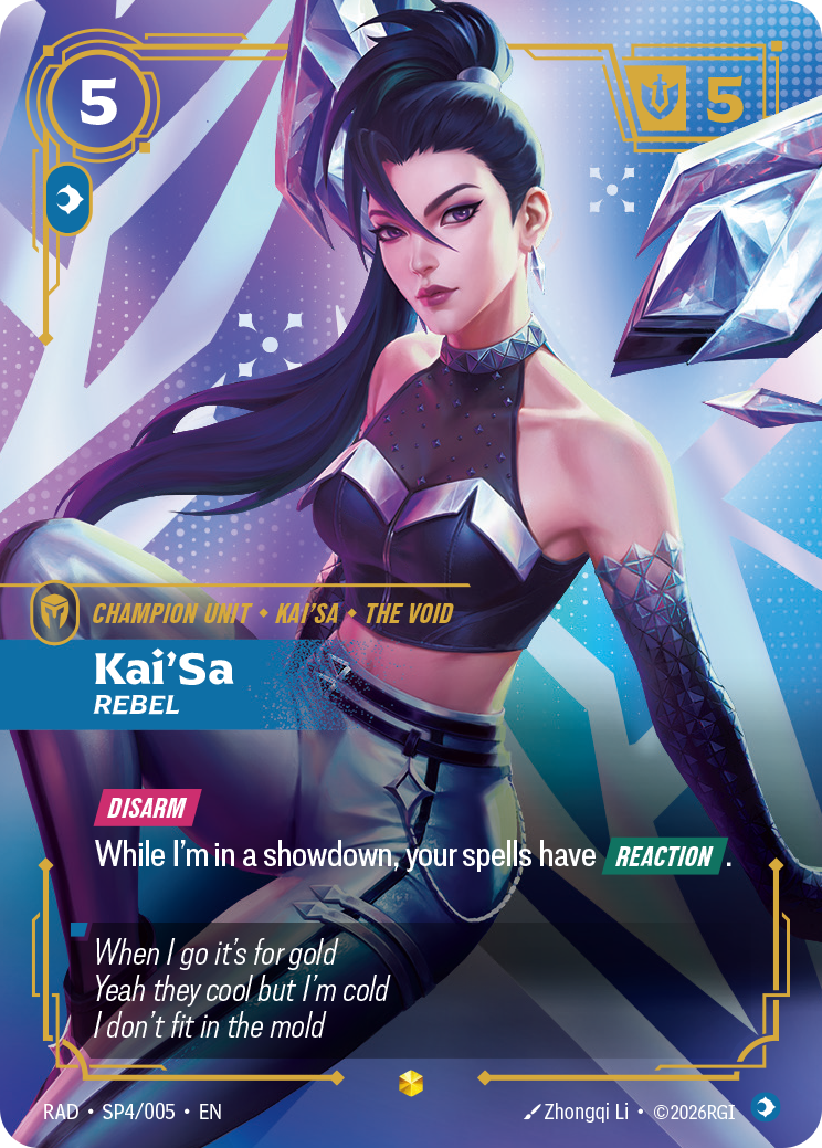 Kai'Sa, Rebel (K/DA Special Art) (RAD-SP4/005) [Riftbound: Radiance]
