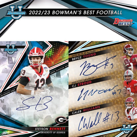 Topps - 2023 Bowman Best University Football - Hobby Box