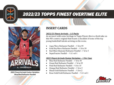 Topps - 2022-23 Overtime Elite Finest Basketball - Hobby Box