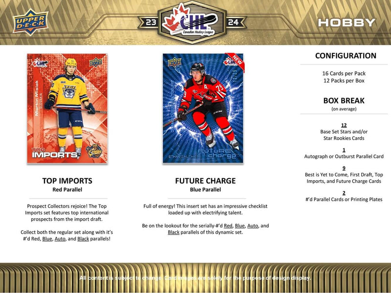 Upper Deck - 2023-24 Canadian Hockey League - Hobby Box (PREORDER)