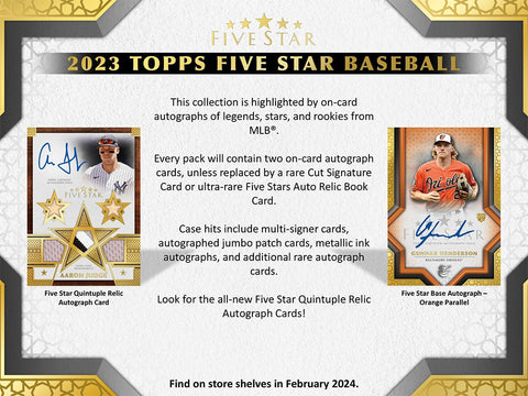 Topps - 2023 Five Star Baseball - Hobby Box