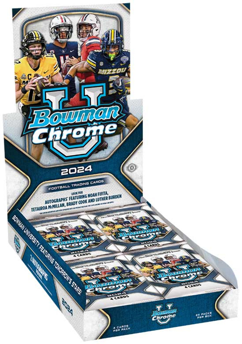 Topps - 2024 Bowman Chrome University Football - Hobby Box