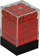 Chessex - CHX25814 - Opaque Red/Black 36D6