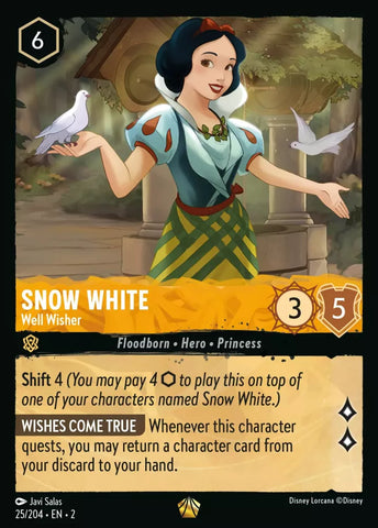 25/204 - Snow White, Well Wisher - Legendary Foil