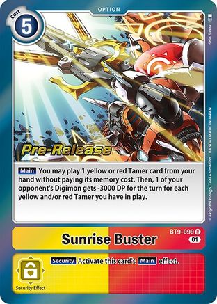 BT9-099 - Sunrise Buster - Pre-Release - NM
