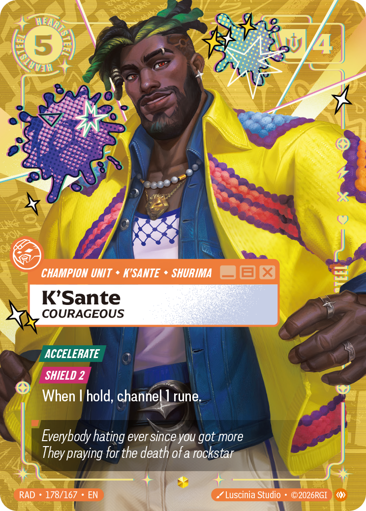 K'Sante, Courageous (Heartsteel Signature) (RAD-178*/167) [Riftbound: Radiance]
